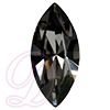 Swarovski 4200 Navette Rhinestones, Machine Cut, Silver Night